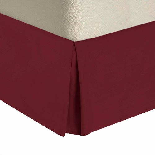 Geteilte Ecke solide Bettröcke Baumwolle Plissee maßgeschneidert Staub Rüsche 15" Tropfen - Bild 7 von 12