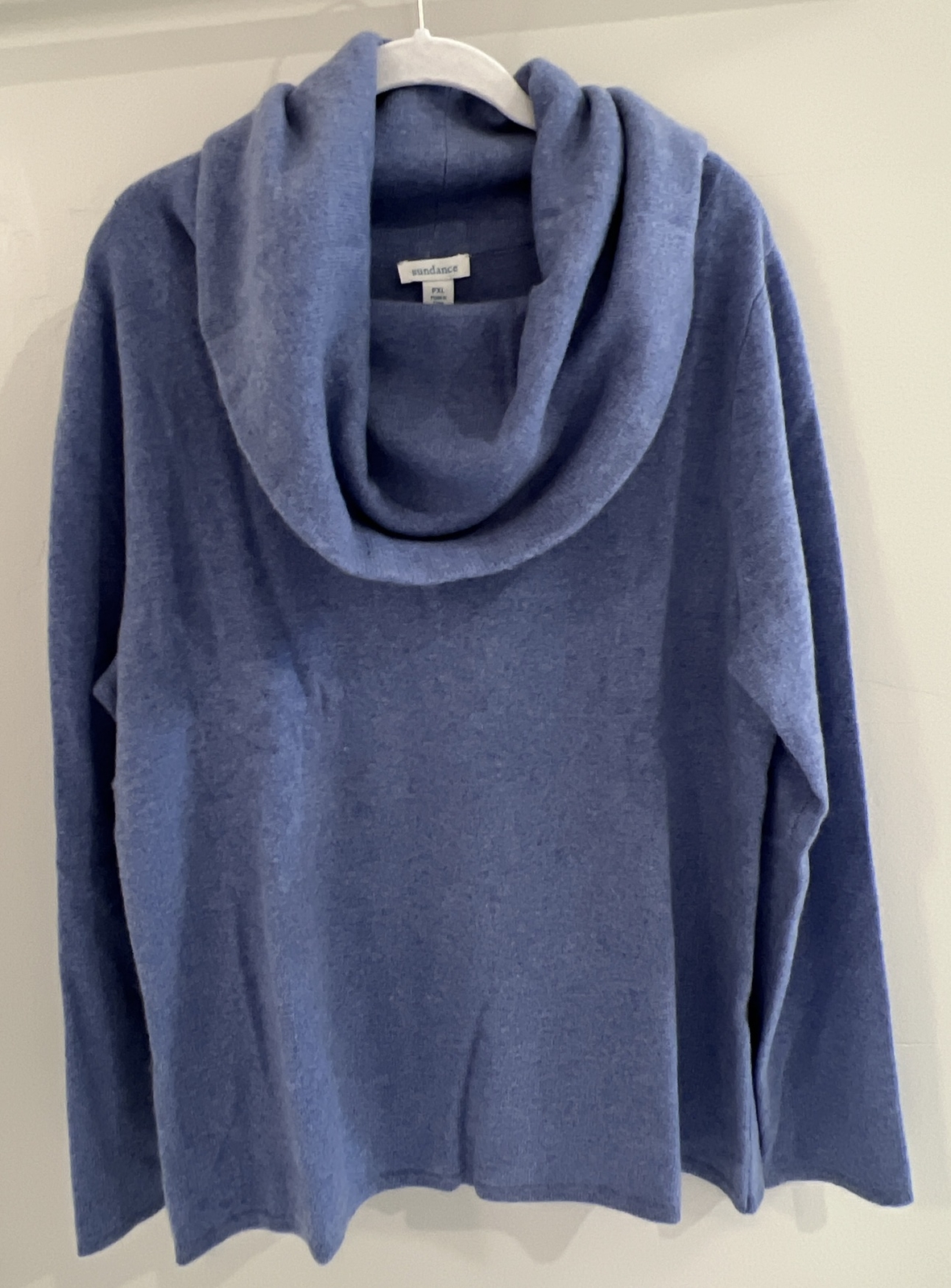 NWT Sundance Catalog Blue “Sweet Sentiments Cashmere Cowl Neck Sweater