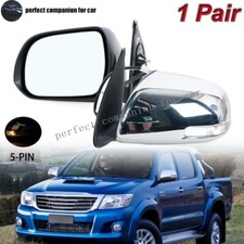 1 par de espejos retrovisores puerta lateral con intermitente 5 pines para Toyota Hilux 2008-2015