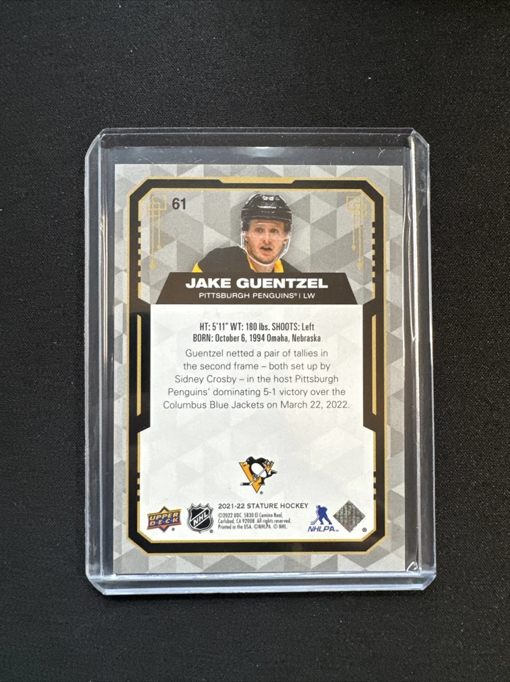2021-22 Upper Deck Stature #61 Jake Guentzel /65 - Image 2 of 2