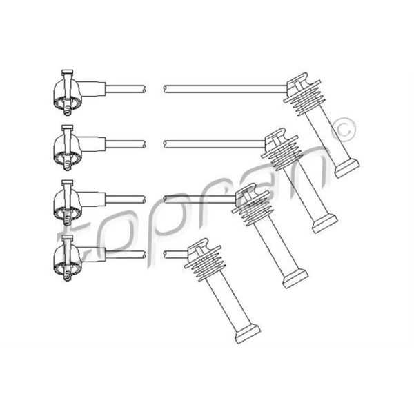 Topran ZüNdleitungssatz ZüNdkabel FüR Ford Mondeo I Turnier 1.8I 16V 1.6I-image