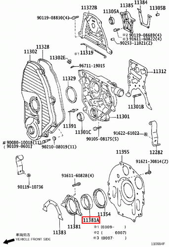 Genuine Hilux LN170 LN167 LN166 LN165 2L 3L 5L Rear Main Oil Crankshaft Seal - Picture 19 of 20
