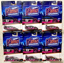 2024 HOT WHEELS NEON SPEEDERS MCLAREN F1 GTR LOT OF 9  **NEW** *READ*