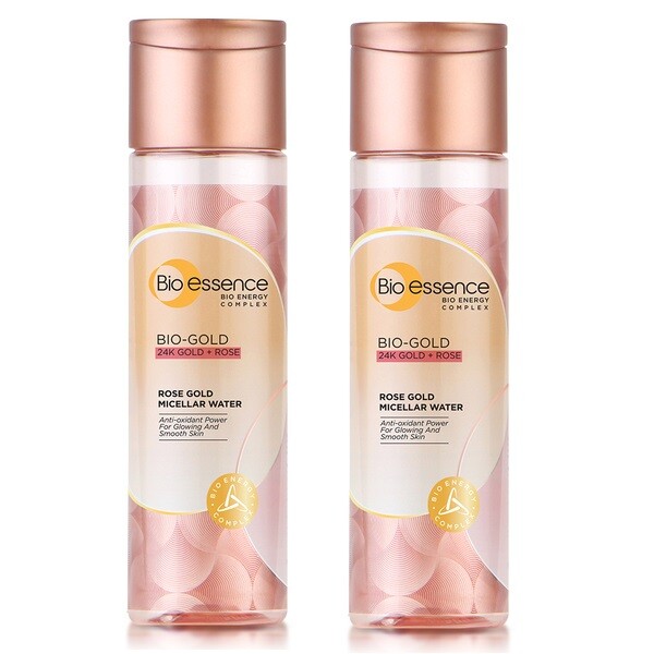 Bio-Essence BIO-GOLD ROSE GOLD MICELLAR WATER 24K GOLD + ROSE 190ml x 2