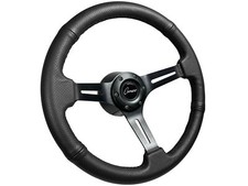 1969 Chevrolet Camaro 14 Perforated Black Leather 6-bolt Steering Wheel Kit