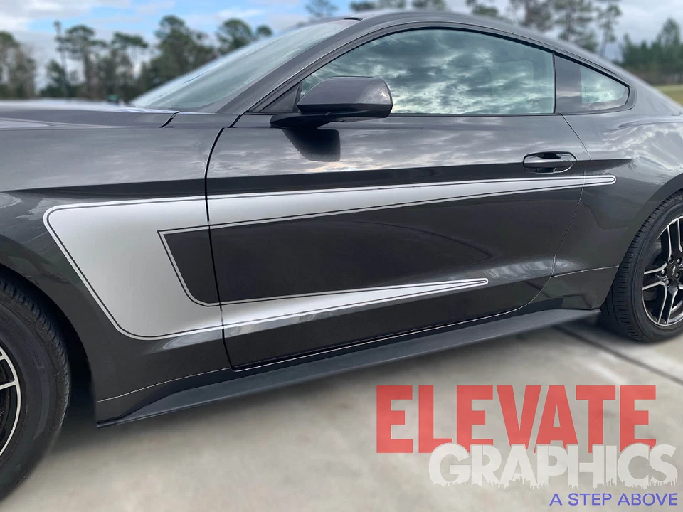 Se adapta a calcomanías calcomanías laterales pista C gráficos vinilo rayas pegatinas 2015-2023 Foto 3 de 4