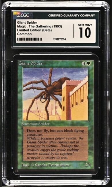 1993 Magic The Gathering GIANT SPIDER CGC 10 Limited Edition Beta T135