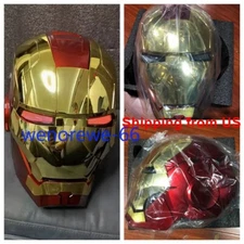 2025 Golden Iron Man MK5 1:1 Helmet Wearable Voice-control Mask Cosplay AUTOKING