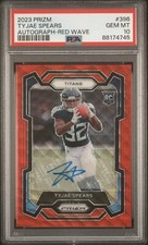 2023 Panini Prizm Tyjae Spears Red Wave Auto /149 PSA 10