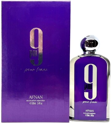 9 PM Pour Femme by Afnan 3.4 oz EDP Perfume for Women New In Box