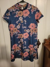 NWT asos Petite Floral Dress Colorful Multicolored Shirt Dress Style Size 8 