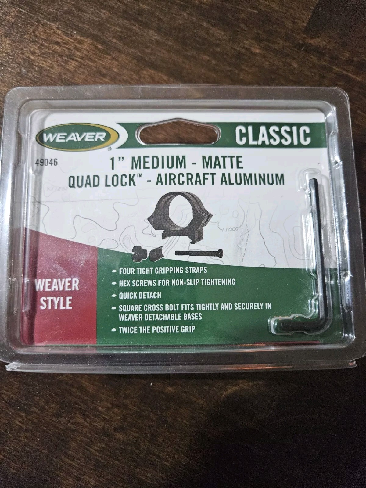 Montaje de mira telescópica de aluminio Weaver de 1