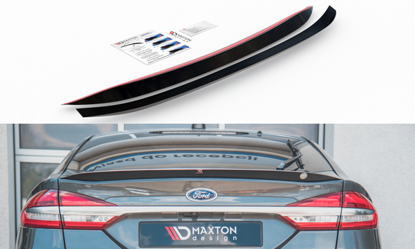 CUP Heckspoiler Ansatz Schwarz FüR Ford Mondeo MK5 FL Spoiler Aufsatz ABS-image