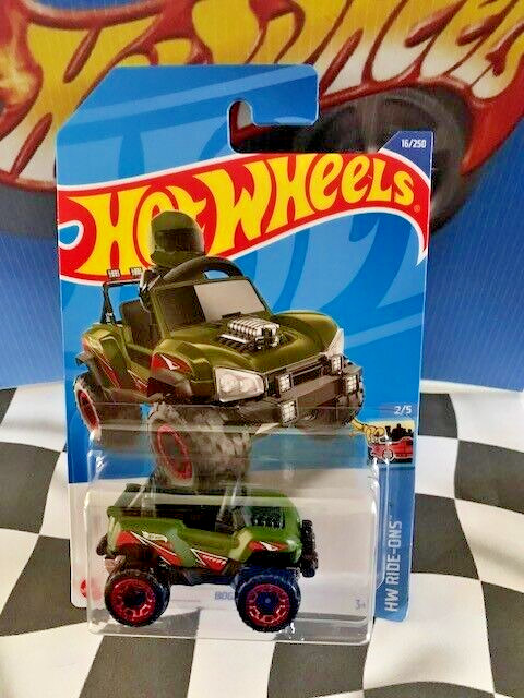 Hot Wheels 2022 HW Ride-Ons 2/5 016 Bogzilla Olive Drab BLOR ATV