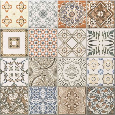 Maalem Decor Matt Patchwork Moroccan Pattern Porcelain Tile ...