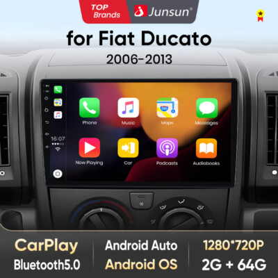 Android 13 Für Fiat Ducato 2006-2023 Autoradio GPS Navi Apple CarPlay 2+64GB SWC
