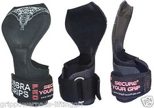 Cobra Grips  V2 WeightLifting Straps Power Lifting Hooks Wraps Gym Gloves 1 Size