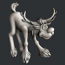 3d STL models for CNC, Artcam, Aspire, relief  Rudolph
