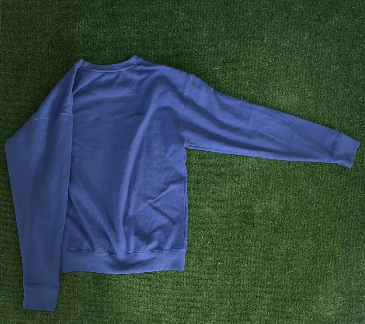 Cotton Heritage Mens Sweatshirt Pullover Blue Blank Medium Long Sleeve Hoodie