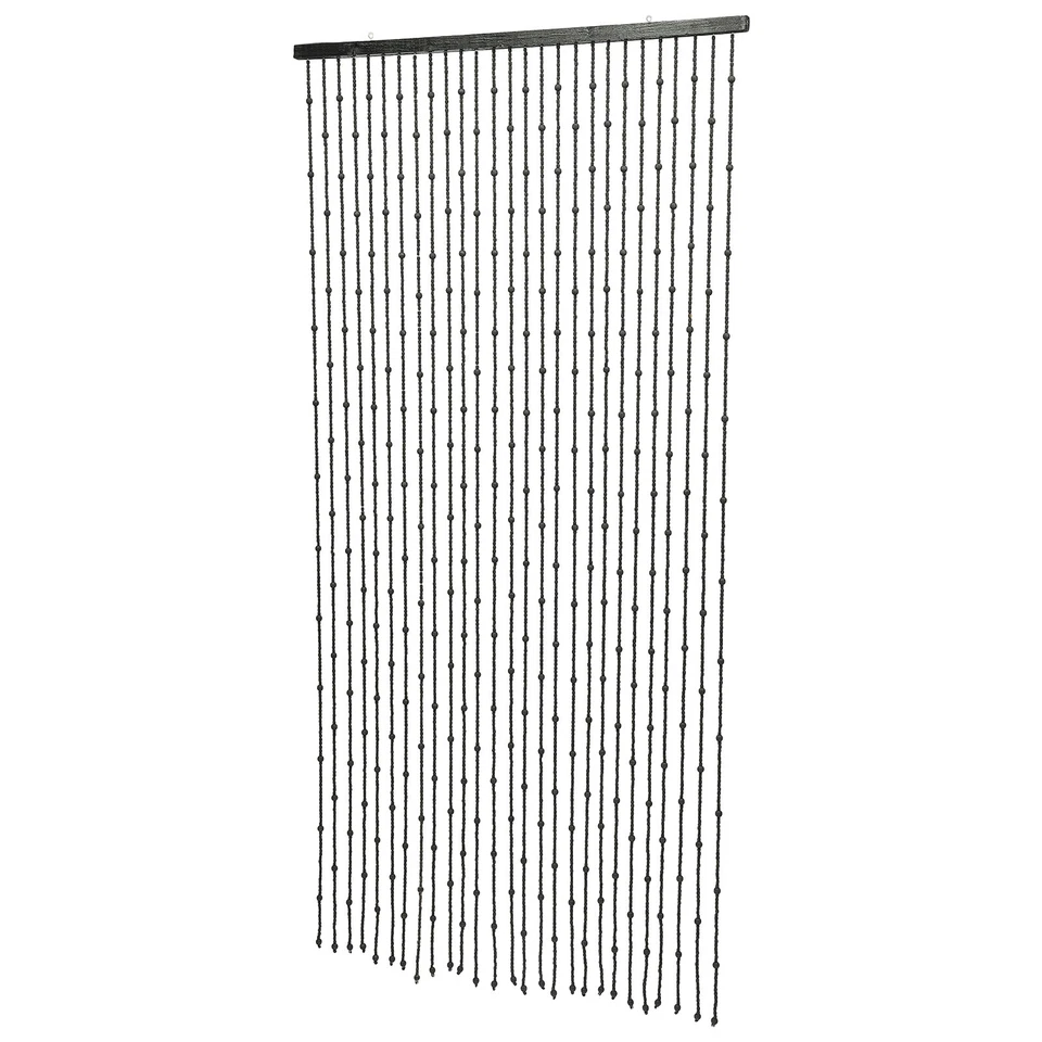 Natural Wood Black Door Curtain Beads, Front Door Decor Doorway Beads Curtains - Image 4 of 4