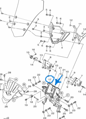 KUPPELHALTER MT 09 TRACER 2015/2016 / 2017