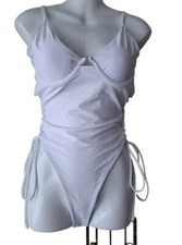 womans swimwear unbranded white straps padded size L new