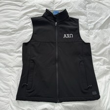 Charles River Vest Black Performance Alpha Chi Omega Size Xs