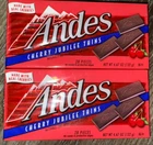 Andes ~ Cherry Jubilee Thins Candy 4.67 oz Each,  56 Pieces ~ 03/2027