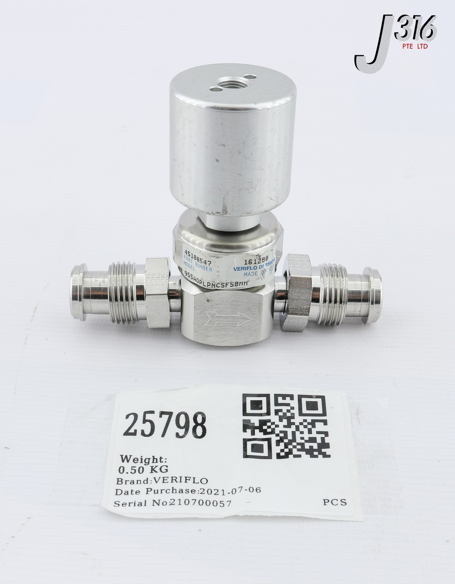 ととと 25798 VERIFLO 1/2'' UHP HIGH FLOW DIAPHRAGM VALVE, 45100547