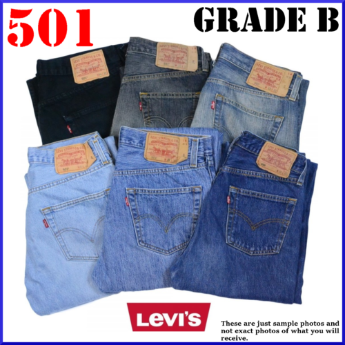 VINTAGE LEVIS 501 JEANS DENIM (GRADE B) MENS STRAIGHT LEG CLASSIC LEVI  PRE-OWNED | eBay