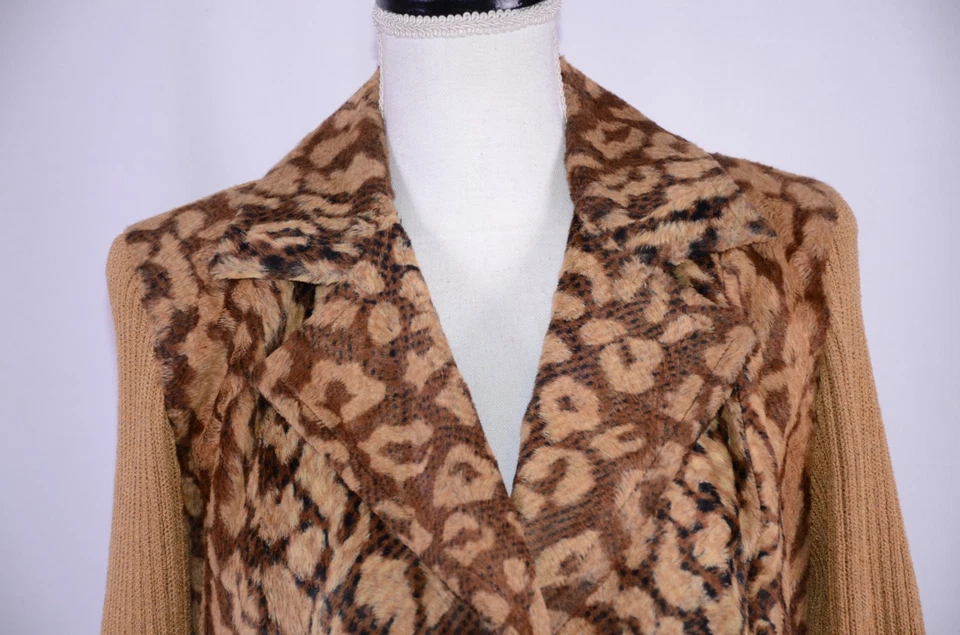 Chaqueta Blazer Steve Fabrikant Para Mujer Un Botón Talla Pequeña Estampado Animal Divertido Foto 2 de 4