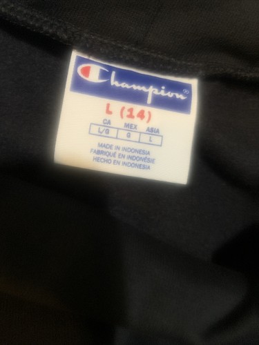 Champion Girls Sweatshirt High Neck BG4726 Black Size L (14) - Picture 5 of 9