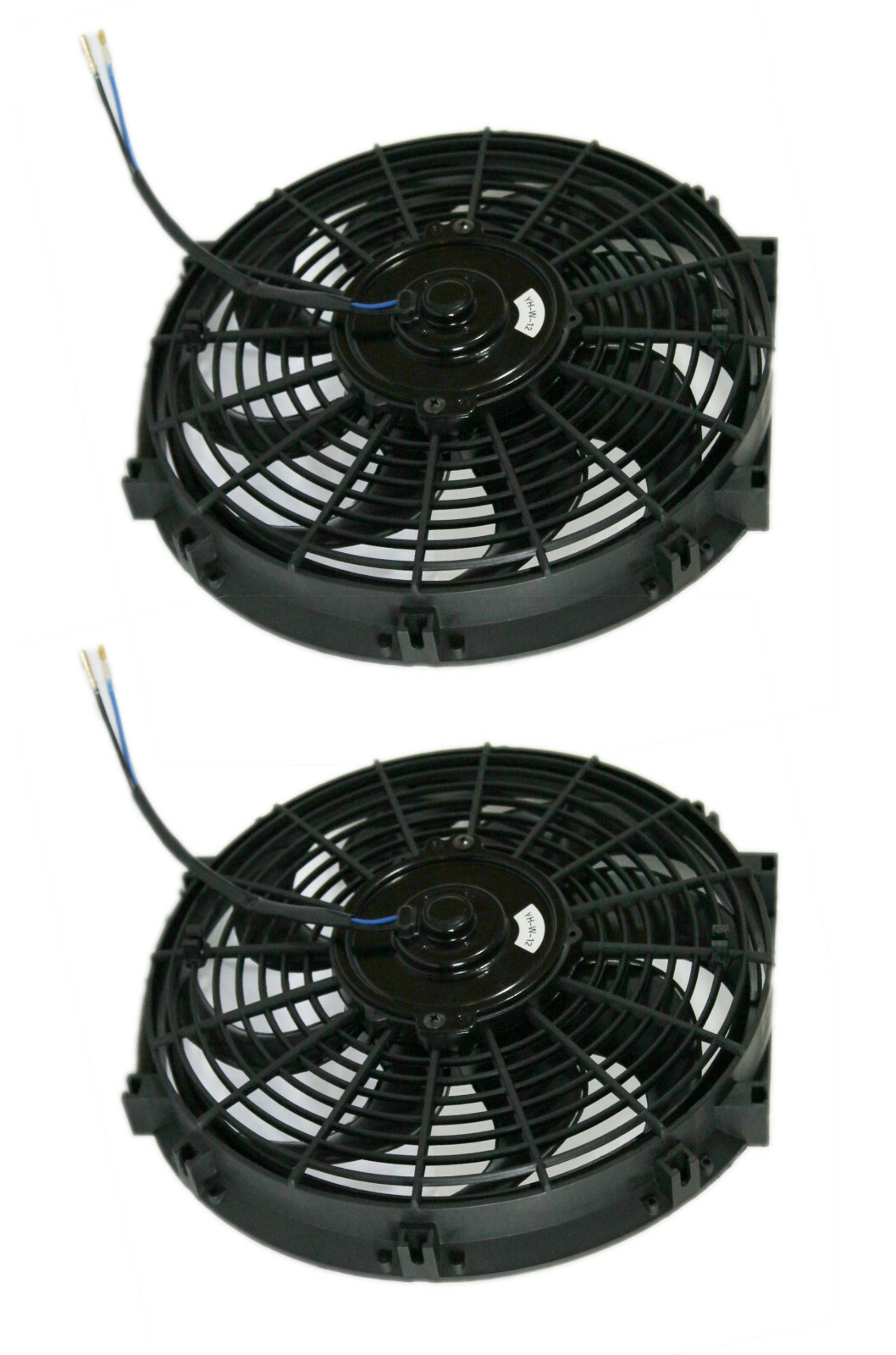 Dual 12" Racing Radiator Cooling Fan High Efficiency Slim Pull/Push Mounting Kit