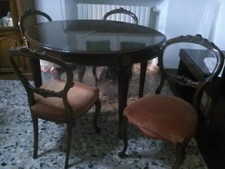 tavolo antico allungabile stile luigi XVI con 4 sedie
