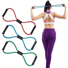 HPYGN Resistance Bands Figure 8 Exercise Bands for Women Men 8 Shaped Resista...