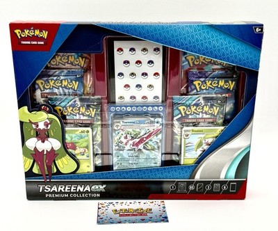 Pokemon TCG Tsareena ex Premium Collection Box, Factory Sealed, 6 Packs   | eBay
