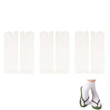 3 Pairs Japanese Tabi Socks Split Toe Ankle Socks V-Toe Flip Flop Socks