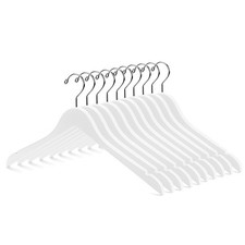 Wooden Coat Hangers Wood Shirt Dress Jacket Clothes Hangers with Extra Smooth...