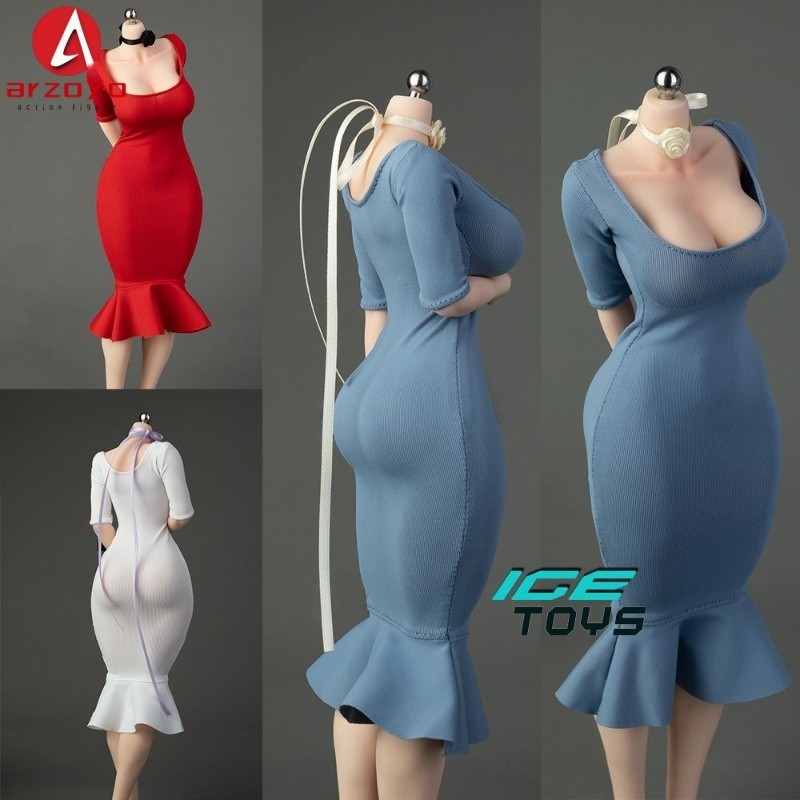 1/6 ICE TOYS IC1026 Elastic Fishtail Evening Dress Model Fit 12
