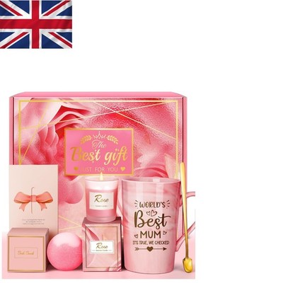 Bezaubernder personalisierter Geschenkkorb: Spa Essentials & herzliche Tasse für Mama