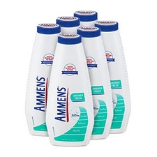Ammens Medicated Powder, Shower Fresh Formula, 11-Ounce Bottle Pack of 6 