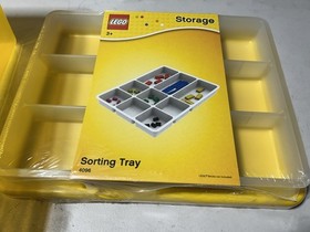 LEGO 4094 And 4096 Yellow Large storage Box,  Sorting Tray And Lid - NEW 2014