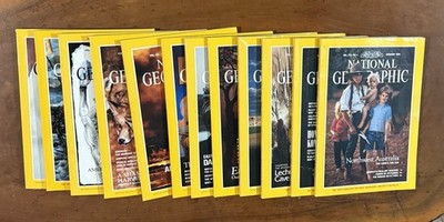 VINTAGE National Geographic Magazine 1991 Full Year - 12 Issues PLUS 5 Maps