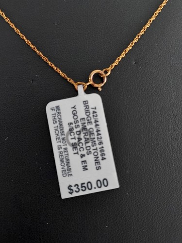 R. H. Macy & Co. Fine Jewelry .925 Silver Gold Plate Necklace/Earring Set w/ Box - Picture 8 of 20