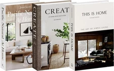 Faux Book Set for Shelf Decor - 3 Pack Home Aesthetic