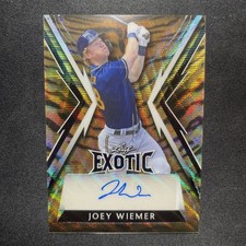 Joey Wiemer 2023 Leaf Exotic RC Auto Tiger Wave /10 Washington Nationals