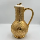 Vintage McCoy 24K Weeping Gold Pitcher Ewer Carafe w/ Lid 11” Tall - Beauty!