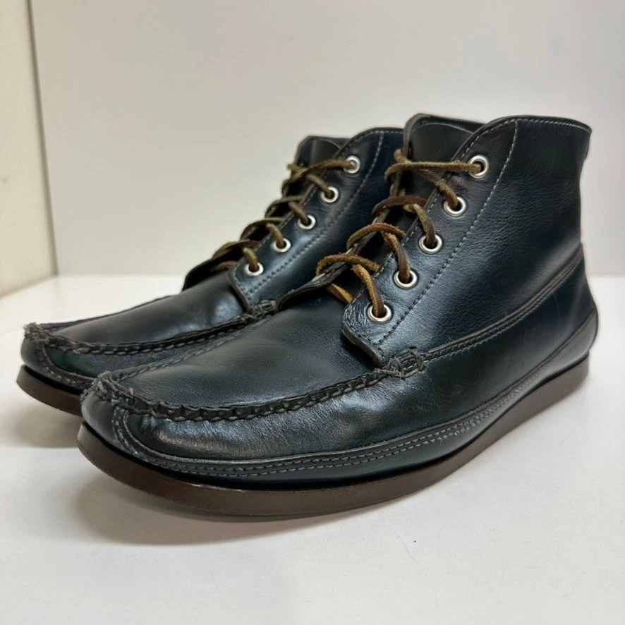 EXCELLENT Oak Street Bootmakers Camp Boot Navy Blue Chromexcel Ranger Moc 10
Opens in a new window o