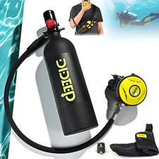 Mini Scuba Diving Case Kit 1.0L Oxygen Tank Pump Equipment Underwater Breath USA