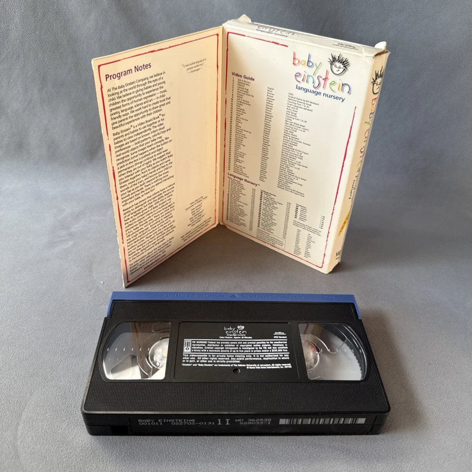 VHS Lot of 2 Baby Einstein Language Nursery. Vintage Educational Learning - Image 2 of 4
